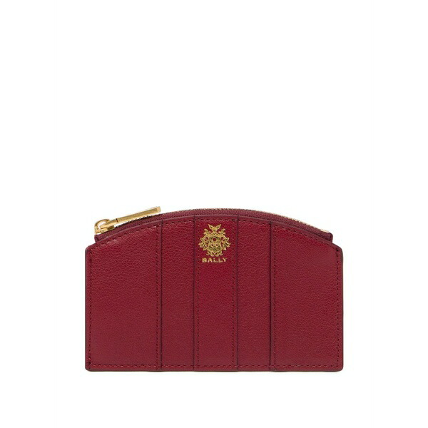 バリー レディース 紙入れ 付属品 Logo-print leather coin purse Red