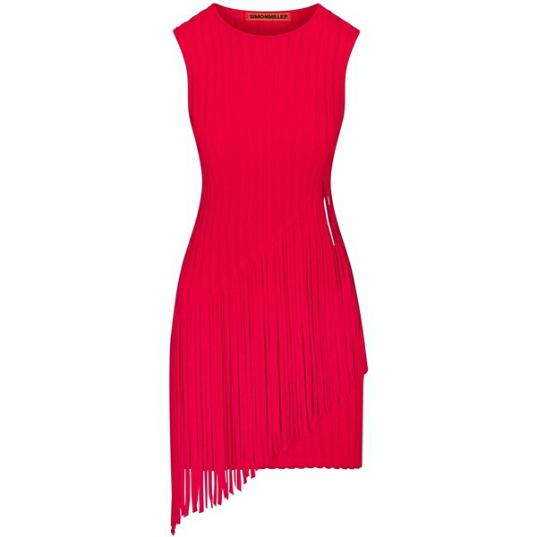 サイモン鏡鑑 レディース 衣裳 トップス Spiral mini dress Red