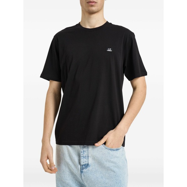 シーピーカンパニー メンズ ティーシャツ トップス Logo t-shirt Black
