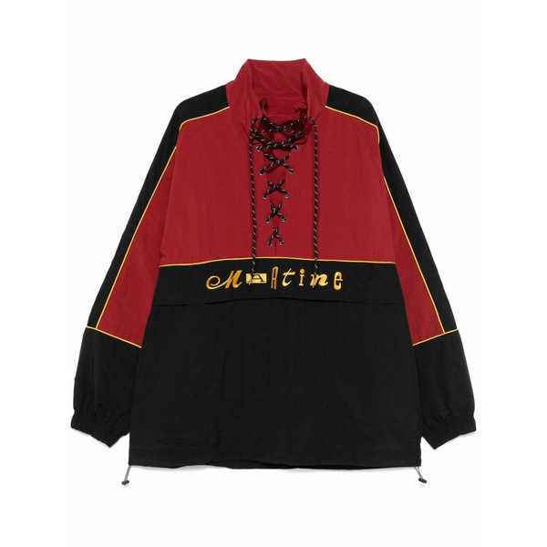 マーティン・サクラ色 メンズ 上衣＆上衣 アウター Lace-up windbreaker  Black
