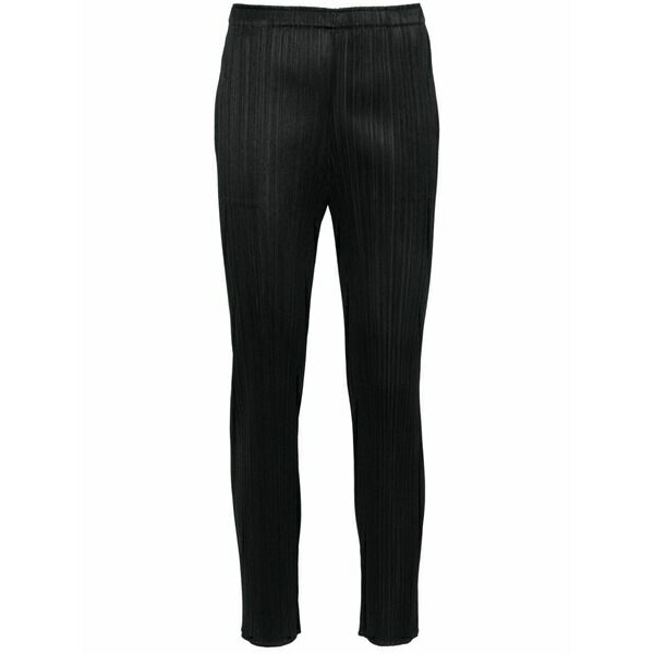 筋目 プリーズ イッセイ ミヤケ レディース 心地よいズボン下 ボトムス Monthly colors: october trousers Black