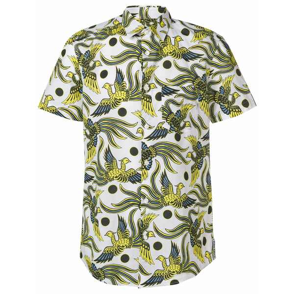 ケンゾー メンズ プルオーバー トップス Flying phoenix slim-fit shirt White