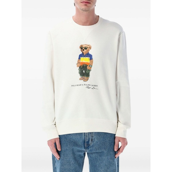 ラルフローレン メンズ パーカー・スウェットシャツ アウター Polo bear-graphic sweatshirt White