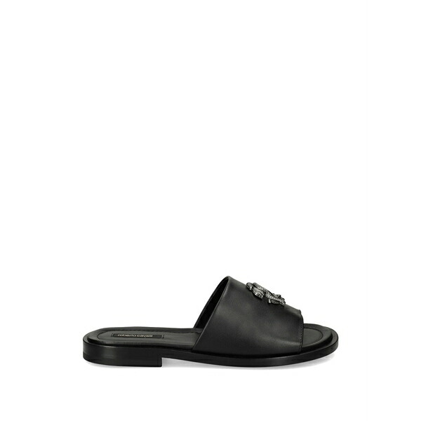 ロベルトカヴァリ メンズ サンダル シューズ Monogram-appliqu￡ sandals Black