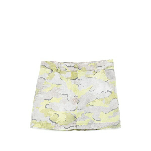 ピンコ レディース スコート ボトムス Camouflage-print cotton mini skirt Grey