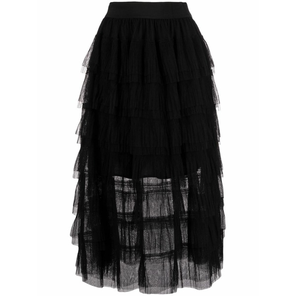 マージュ レディース スコート ボトムス Layered tulle MIDI skirt Black