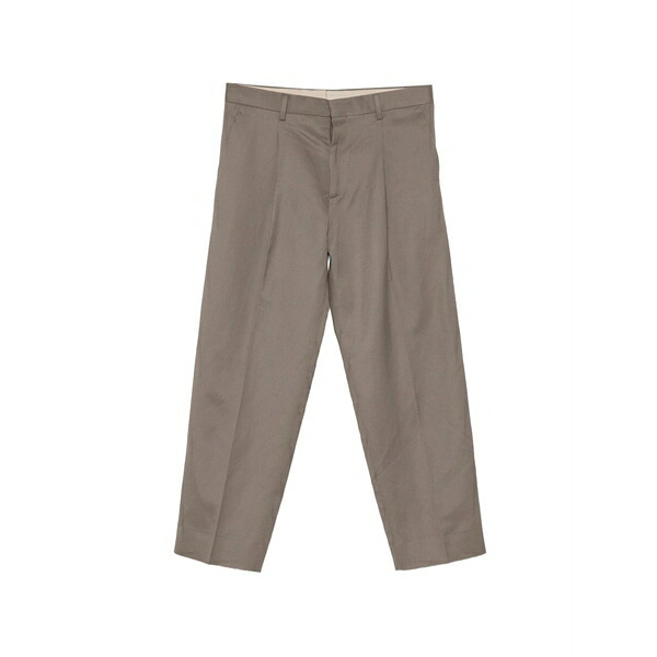 御召しものメイン メンズ 心地好いズボン下 ボトムス Vincent pleated straight-leg trousers Neutrals