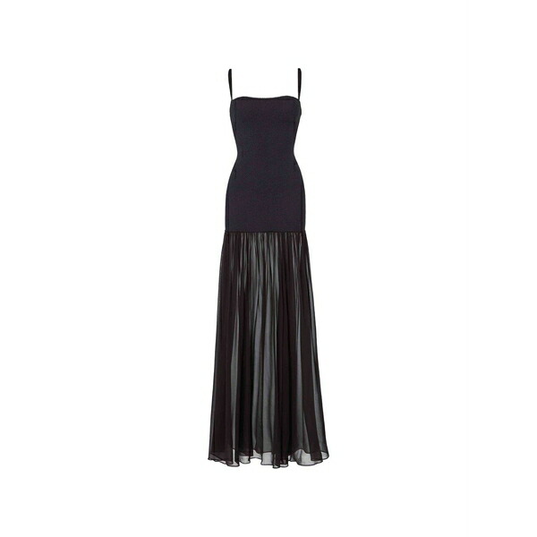 フンザ・ジー レディース 衣裳 トップス Hybrid crinkle-effect maxi dress Black