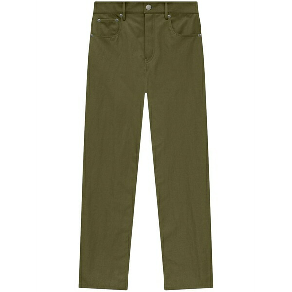エフオージーエッセンシャルズ メンズ 心地よいズボン下 ボトムス Textured straight-leg trousers Green