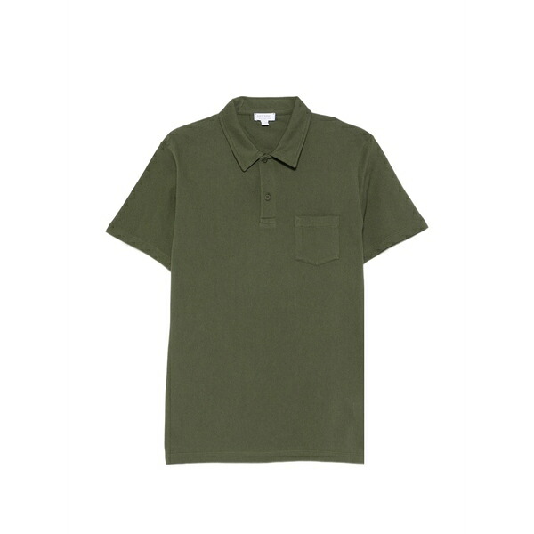 サンスペル メンズ スポーツシャツ トップス Chest-pocket polo shirt Green