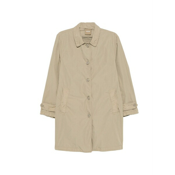 アスペジ レディース 厚地の外套 アウター Button-up long-sleeve trench coat Neutrals