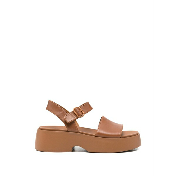 カンペール レディース サンダル シューズ Tasha buckle-fastening platform sandals Brown