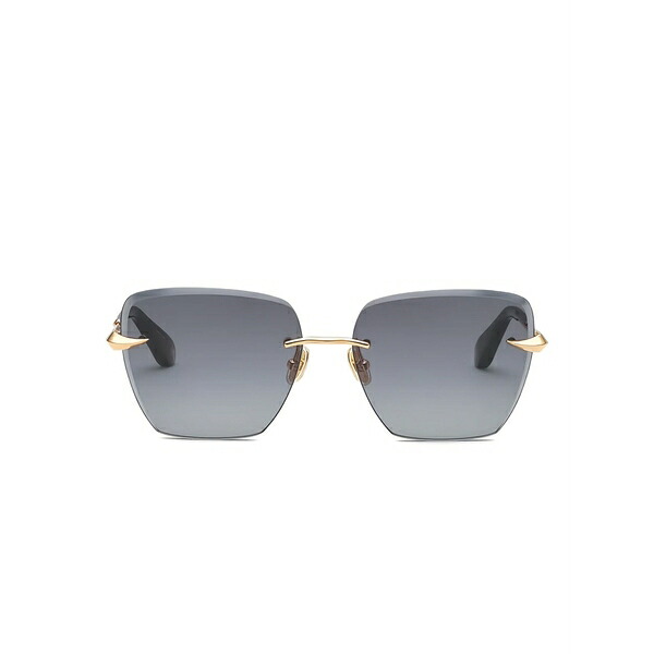 ロベルトカヴァリ レディース 黒眼鏡＆アイウェア 付属物 Rimless front sunglasses Gold