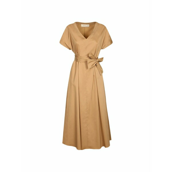 ブランカ ヴィータ レディース 衣裳 トップス Belted v-neck MIDI dress Brown
