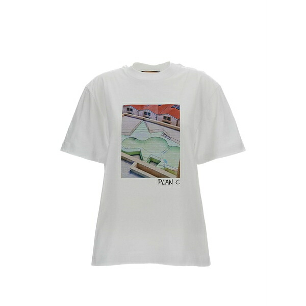 プランシー レディース ティーシャツ トップス Graphic-print t-shirt White