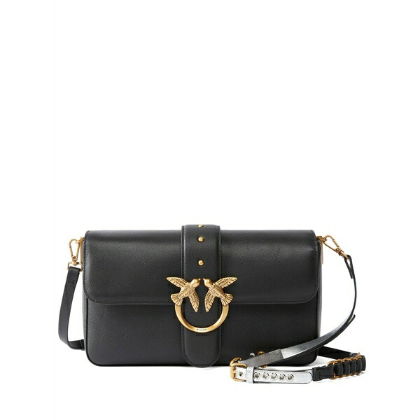 ピンコ レディース ショルダーバッグ 御徒面子 Medium love bag one slouchy cross body bag Black