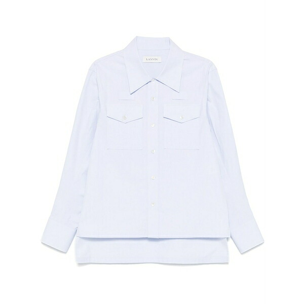 ランバン メンズ ティーシャツ トップス Cotton shirt Blue