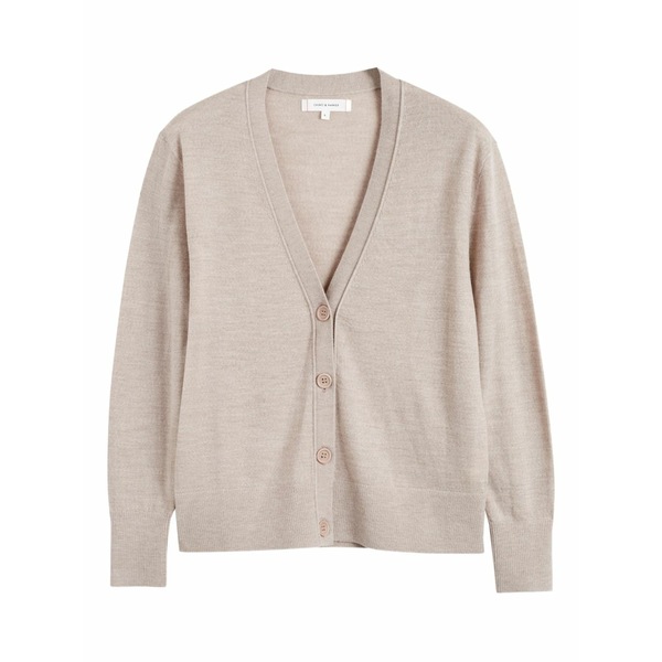 チンティアンドパーカー レディース ジレー アウター V-neck button cardigan Neutrals