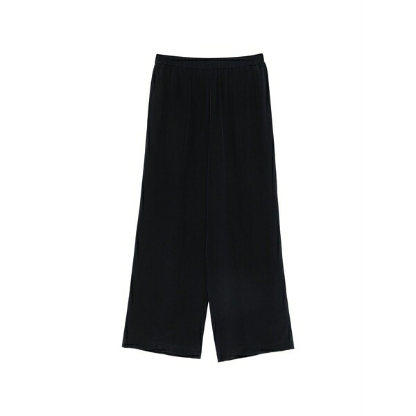 アスペジ レディース 心地よいズボン下 ボトムス Silk wide-leg trousers Blue