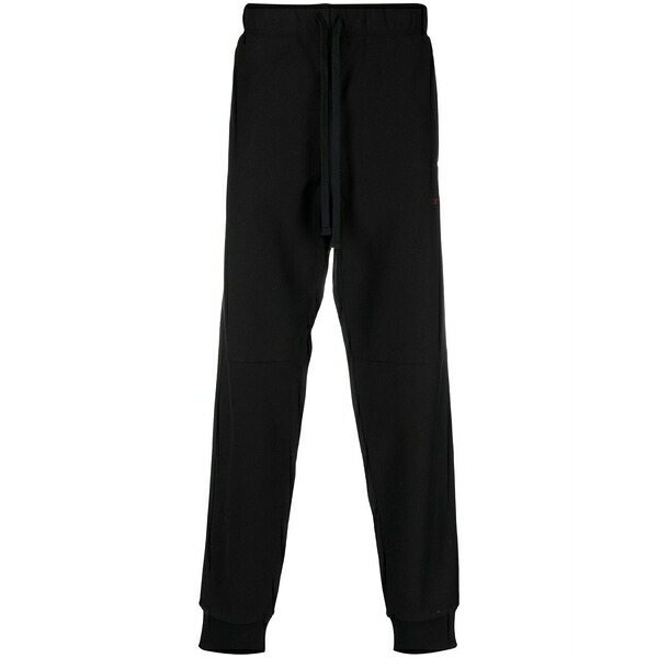 鉄道車両ハート型 メンズ 心地よいズボン下 ボトムス Drawstring-waist cotton-blend trackpants Black