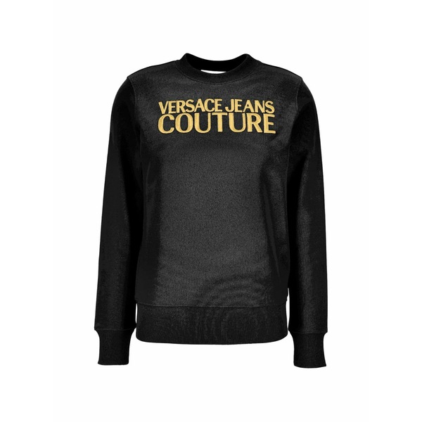 呼びりん探し回る レディース 編み物\u0026プルオーバー アウター Logo-embroidered  sweatshirt Black