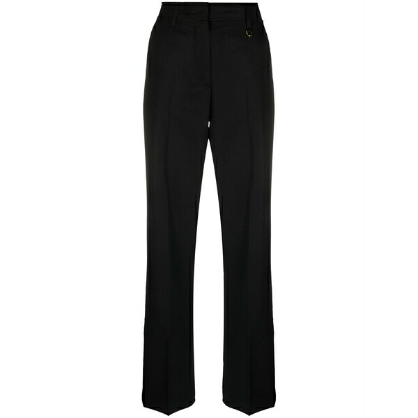 ジャクエムス レディース 心地よいズボン下 ボトムス Le pantalon ficelle straight-leg trousers Black