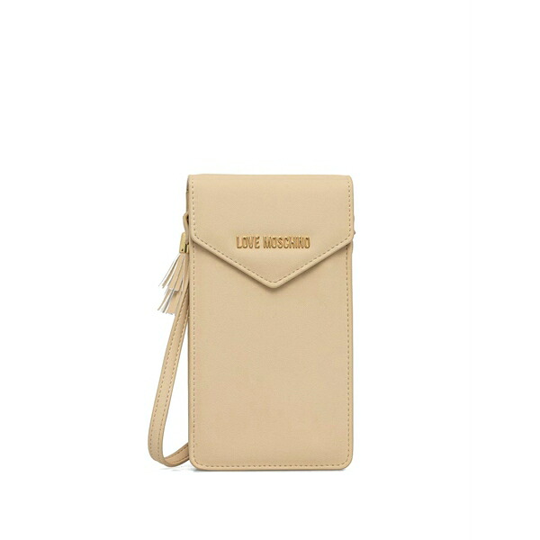 優しいこと モスキーノ レディース ショルダーバッグ 御徒面子 Small tassel-detail logo-plaque crossbody bag Neutrals