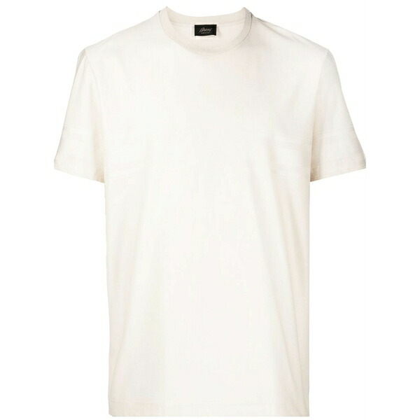 ブリオーニ メンズ ティーシャツ トップス Striped short-sleeve t-shirt Neutrals