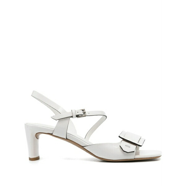 デル カルロ レディース サンダル シューズ 55粍 moore patent leather sandals White