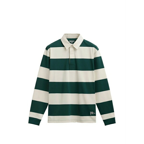 セバゴ メンズ スポーツシャツ トップス Campbell striped long-sleeve sweater Green
