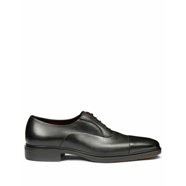 サントーニ メンズ 御召しものシューズ シューズ Easy leather oxford shoes Black