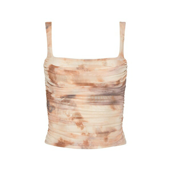 ラジャンス レディース カットソー トップス Rasha shirred tank top Neutrals|asty