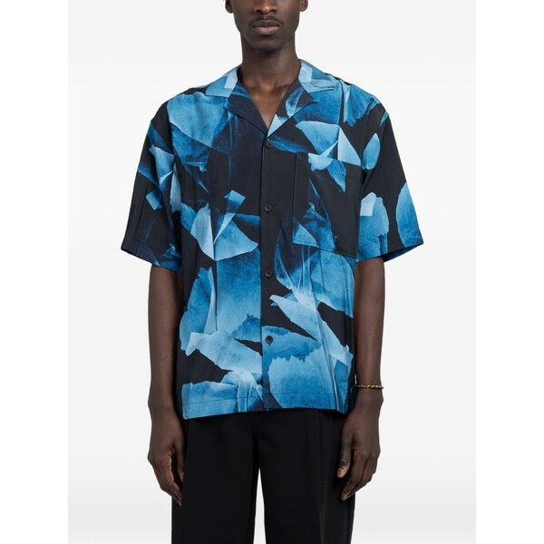 最低限度 メンズ ティーシャツ トップス Rhodes short-sleeve shirt Blue