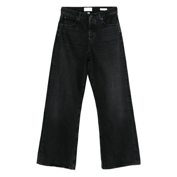 枠組み レディース ジーンズズボン下 ボトムス Five-pocket jeans Black