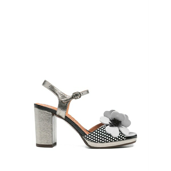 チエミハラ レディース サンダル シューズ Flower polka-dot sandals Black