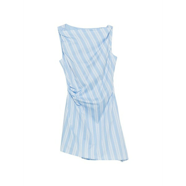 ステゥド レディース 衣裳 トップス Callie striped asymmetric dress Blue