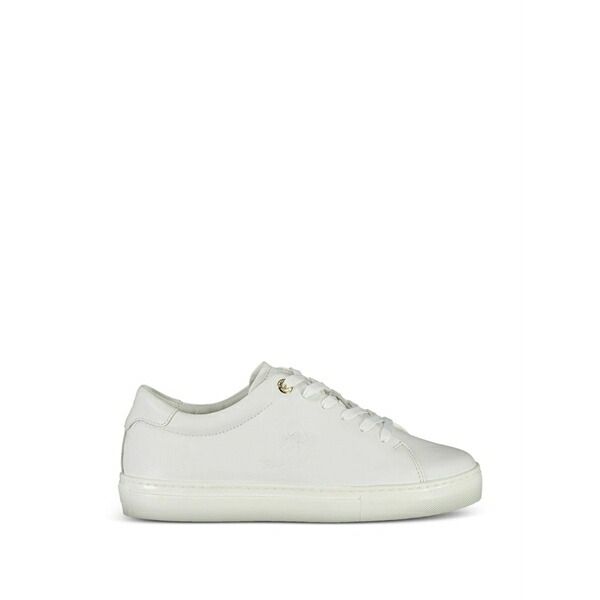 トミー ヒルフィガー レディース スニーカー シューズ Logo-embossed sneakers White