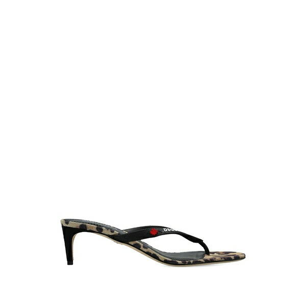 ディースクエアード レディース サンダル シューズ Leopard-print heeled sandals Brown