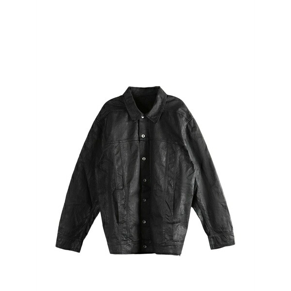 リックオウエンス メンズ 上衣＆上衣 アウター Button-up jacket Black