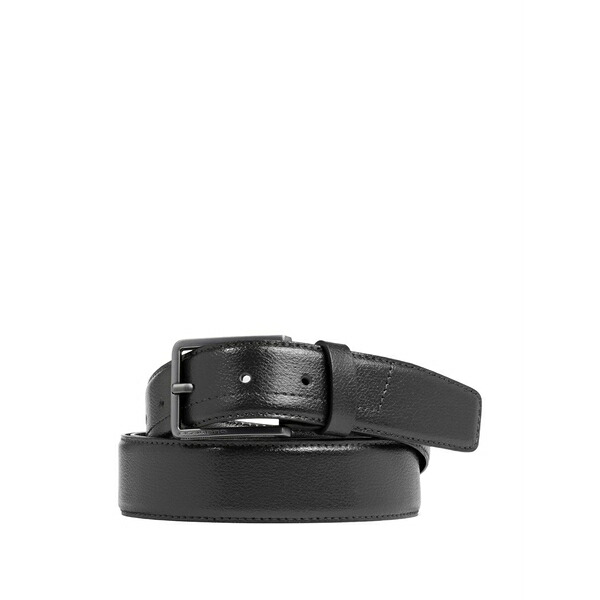 ピークアドロ  メンズ 胴締め 佩び物 Solm prong-buckle leather belt Black