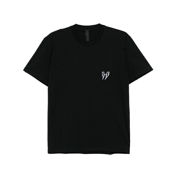 ニールバレット メンズ プルオーバー トップス Slim double bolt t-shirt  Black