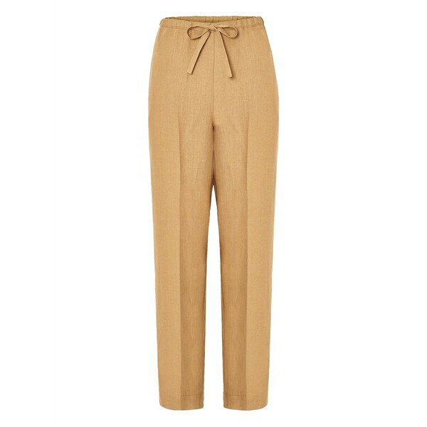 フォルテ フォルテ レディース 心地よいズボン下 ボトムス Drawstring linen trousers Neutrals