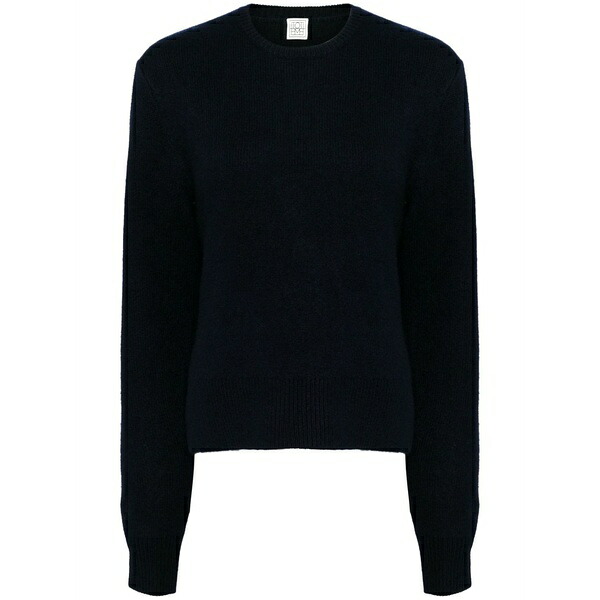 トーテム レディース 編み物\u0026スウェーター アウター Cropped crew neck jumper Blue