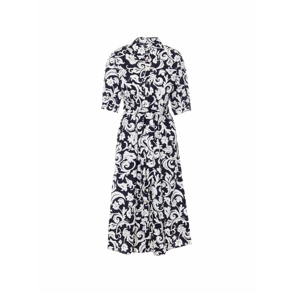 リュージョー レディース 衣裳 トップス Floral belted MIDI dress Blue