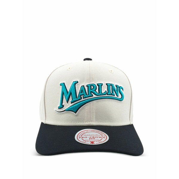 ミッチェル&ネス メンズ 帽子 アクセサリー Miami marlins mlb cooperstown off word pro cap Neutrals｜asty 10,110円