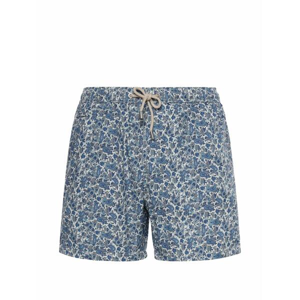 エムシーツーセイントバース メンズ 心地好いズボン下 ボトムス Lightweight paisley-print swim shorts White