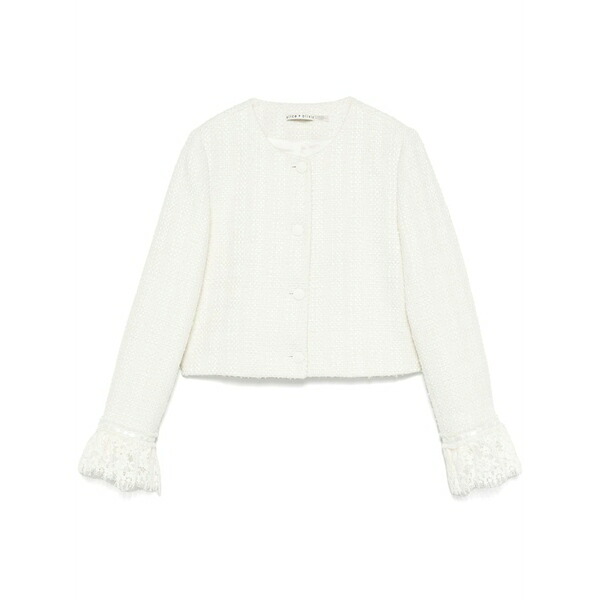 アリス アンド オリビア レディース 上衣＆上衣 アウター Millie jacket White