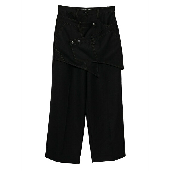 アンダーソン 呼びりん レディース 心地好いズボン下 ボトムス Crossover-wrap trousers Black