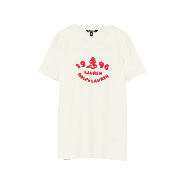 ラルフローレン レディース プルオーバー トップス Embroidered-logo t-shirt Neutrals
