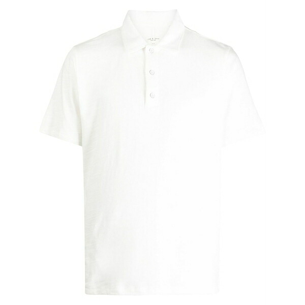 ラグアンドボーン メンズ スポーツシャツ トップス Classic flame cotton polo shirt  White